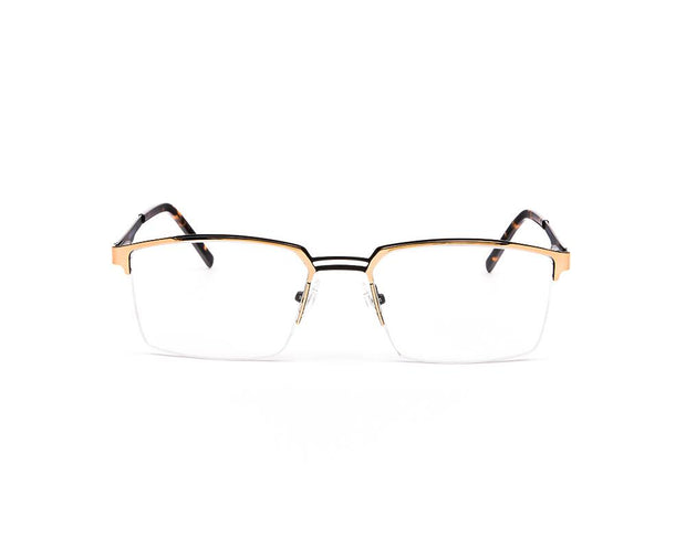Specsmakers - Unisex DB Rectangle Half Frame - Gold Shine BLACK - ANF30348 - (LENSES INCLUDED)*
