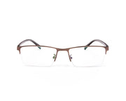 METAL  - HALF FRAME - BROWN MATT - TUK8819 - RECTANGLE - 53 - Lenses Incuded