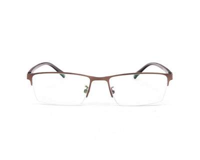 METAL  - HALF FRAME - BROWN MATT - TUK8819 - RECTANGLE - 53 - Lenses Incuded