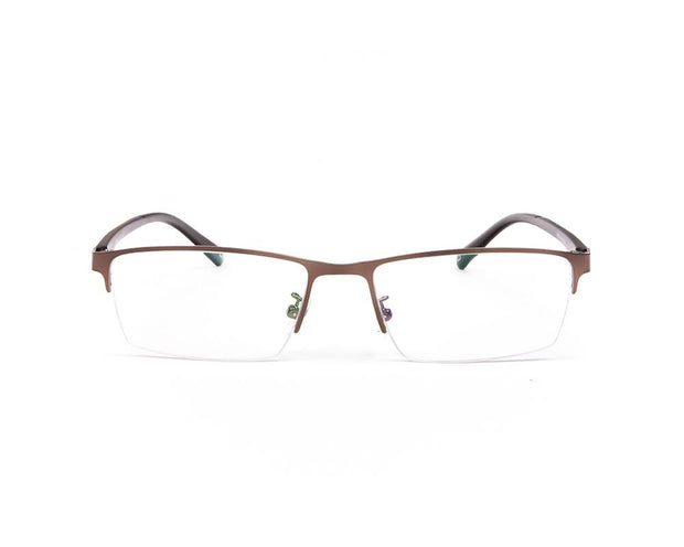 METAL  - HALF FRAME - BROWN MATT - TUK8819 - RECTANGLE - 53 - Lenses Incuded