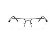 SPECSMAKERS - UNISEX DB RECTANGLE HALF FRAME - BLACK SHINE Grey Metallic - ANF30578