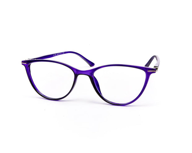 Specsmakers - Unisex Cateye Full Frame - Purple Shine Purple - COC102 - (LENSES INCLUDED)*