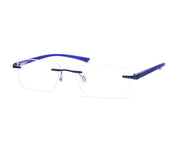 Rectangle Blue Shine WITH Blue Rimless Metal - (LENSES INCLUDED)*
