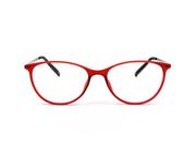 SHELL  - FULL FRAME - RED MATT - CATEYE - AML5507 - (Lenses Included)*