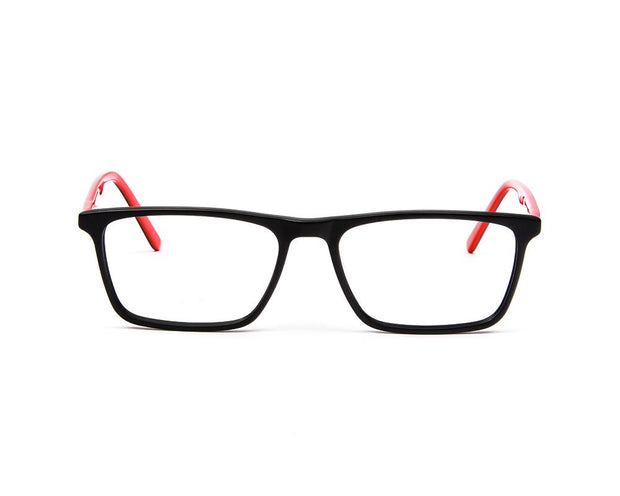 HAPPSTER - FULL FRAME - UNISEX - BLACK MATT - RED - SQUARE - (Lenses Included)*