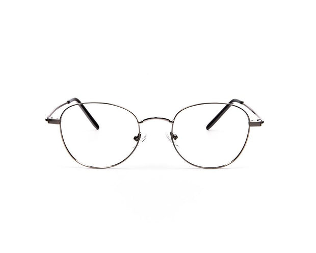 Specsmakers - Unisex Round Full Frame - Grey Metallic Shine BLACK - ANF30778 - (LENSES INCLUDED)*