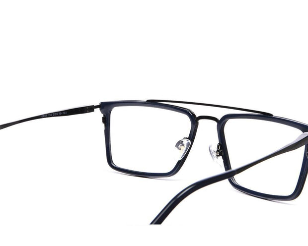 Rectangle Blue Shine WITH BLACK Shell Frame SS6464 - (LENSES INCLUDED)*