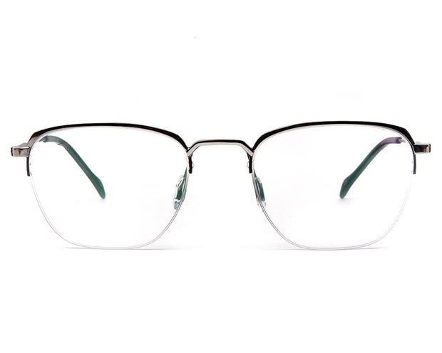 Specsmakers - Unisex Square Half Frame - Grey Metallic Shine Black- AMO2418 - (LENSES INCLUDED)*