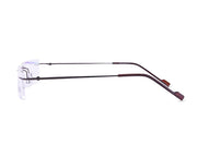 Rectangle Brown Shine WITH Brown Rimless Metal - (LENSES INCLUDED)*