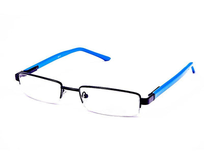 Rectangle Black Matt WITH Blue Half Frame GOXY11 - Specsmakers