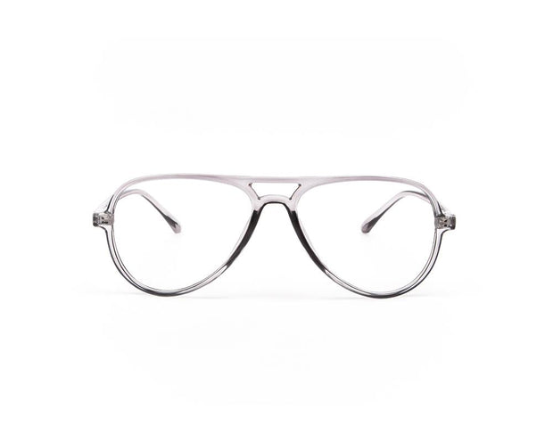 SHELL FRAME - FULL FRAME - CRYSTAL GREY - TUK2431 - Oval - 55 - Lenses Included