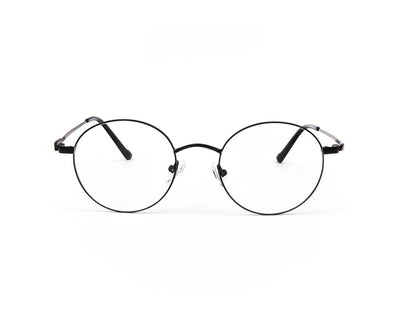 METAL  - FULL FRAME - BLACK MATT - ANF30780 - ROUND - 49 - Lenses Incuded