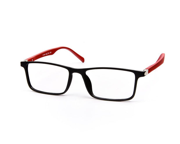 Specsmakers - Unisex Rectangle Full Frame - Black Matt Red - COC105 - (LENSES INCLUDED)*
