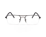 Specsmakers - Unisex DB Rectangle Half Frame - Grey Metallic Shine BLACK - ANF30578 - (LENSES INCLUDED)*