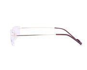 Rectangle Gold Shine WITH Gold Rimless Metal - (LENSES INCLUDED)*