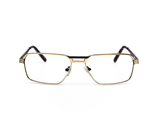 Specsmakers - Unisex DB Rectangle Full Frame - Gold Shine BLACK - ANF30633 - (LENSES INCLUDED)*