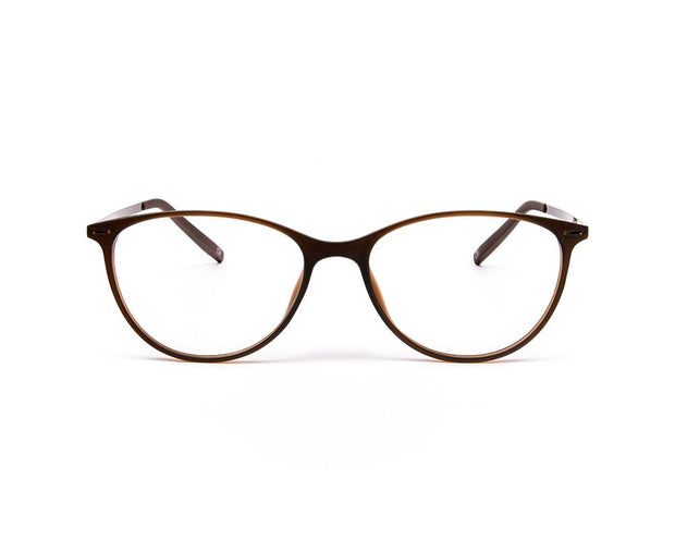 SHELL  - FULL FRAME - BROWN MATT - CATEYE - AML5507 - (Lenses Included)*