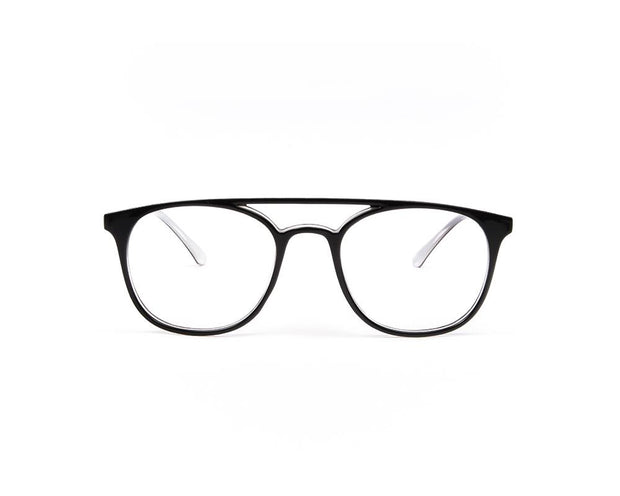 SHELL FRAME - FULL FRAME - BLACK SHINE - TUK2446 - ROUND - 51 - Lenses Included