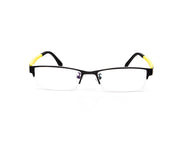 Specsmakers - Unisex Rectangle Half Frame - Black Matt YELLOW - PEC88315 - (LENSES INCLUDED)*