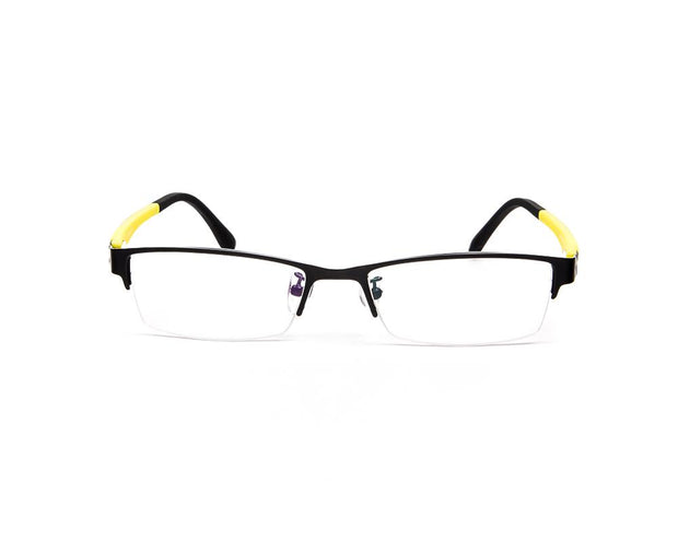 Specsmakers - Unisex Rectangle Half Frame - Black Matt YELLOW - PEC88315 - (LENSES INCLUDED)*