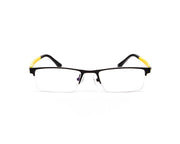 Specsmakers - Unisex Rectangle Half Frame - Black Matt YELLOW - PEC88308 - (LENSES INCLUDED)*