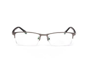 METAL  - HALF FRAME - GREY METALLIC MATT - TUK8817 - RECTANGLE - 52 - Lenses Incuded