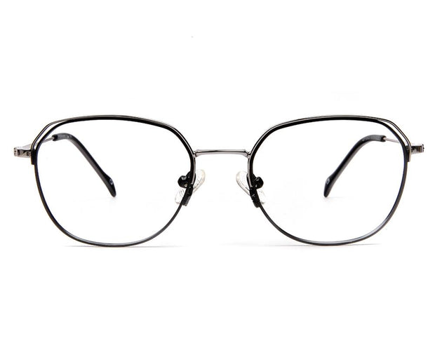 Specsmakers - Unisex Square Full Frame - Black Matt Grey Metallic - AMO2420 - (LENSES INCLUDED)*