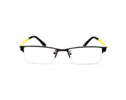 Specsmakers - Unisex Rectangle Half Frame - Black Matt YELLOW - PEC88324 - (LENSES INCLUDED)*