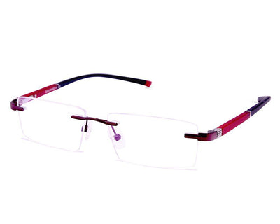 Rectangle Red Rimless AMG1724 - Specsmakers