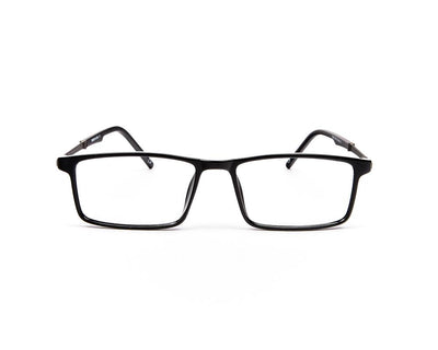 Specsmakers - Unisex Rectangle Full Frame - Black Shine Grey Metallic - AML8189 - (LENSES INCLUDED)*