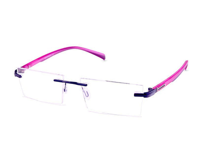 Rectangle Purple Shine Rimless AMH8003A - Specsmakers
