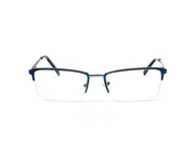 SPECSMAKERS - UNISEX RECTANGLE HALF FRAME - BLUE MATT GREY METALLIC - ANF30702
