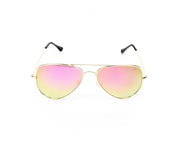 METAL SUNGLASS - FULL FRAME - GOLD SHINE - SOI3025 - AOVAL - 57