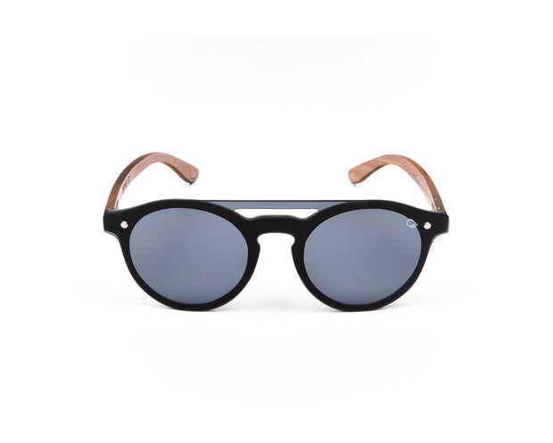 SHELL SUNGLASS - FULL FRAME - BLACK SHINE - TUK316 - ROUND