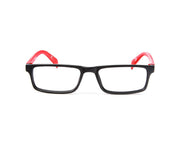 SHELL  - FULL FRAME - KIDS - BLACK MATT - RED - SQUARE - (Lenses Included)*