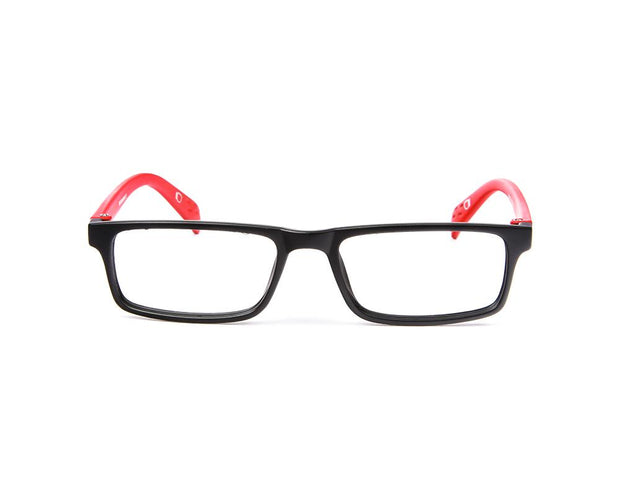 SHELL  - FULL FRAME - KIDS - BLACK MATT - RED - SQUARE - (Lenses Included)*