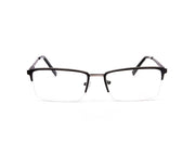SPECSMAKERS - UNISEX RECTANGLE HALF FRAME - BLACK MATT GREY METALLIC - ANF30702