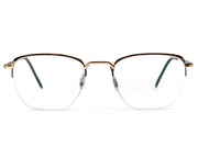 Specsmakers - Unisex Square Half Frame - Gold Shine Red- AMO2418 - (LENSES INCLUDED)*