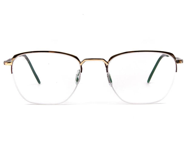 Specsmakers - Unisex Square Half Frame - Gold Shine Red- AMO2418 - (LENSES INCLUDED)*