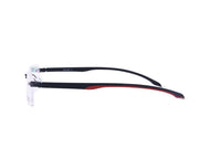 Rectangle Black Shine WITH Red Rimless Metal - (LENSES INCLUDED)*
