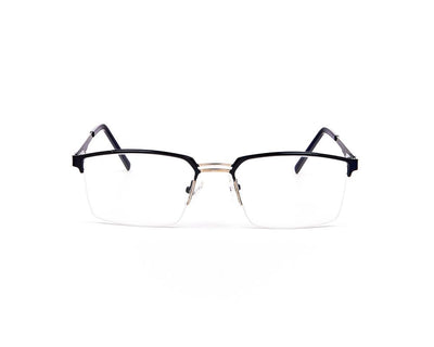 Specsmakers - Unisex DB Rectangle Half Frame - Blue Shine SILVER - ANF30348 - (LENSES INCLUDED)*