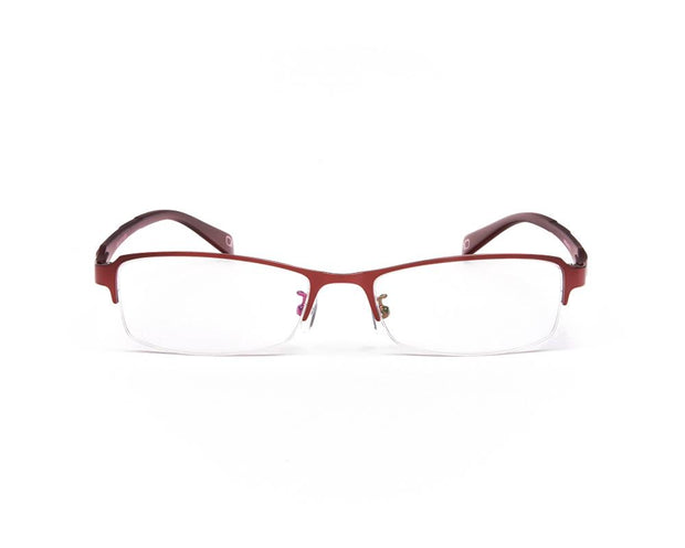 METAL  - HALF FRAME - RED MATT - TUK1236 - RECTANGLE - 52 - Lenses Incuded
