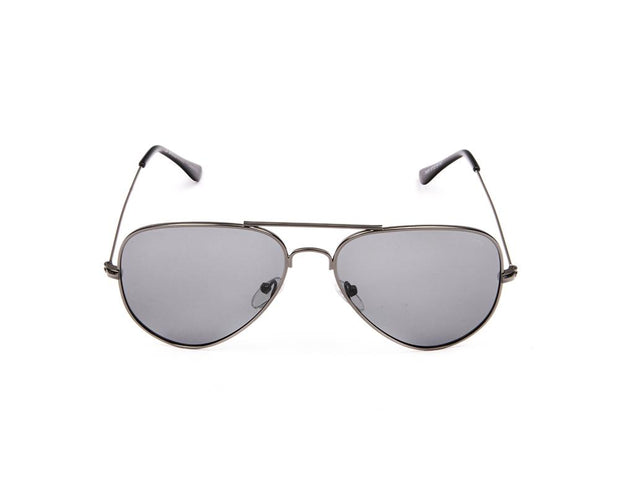 METAL SUNGLASS - FULL FRAME - GREY METALLIC SHINE - SOI3025 - AOVAL - 57