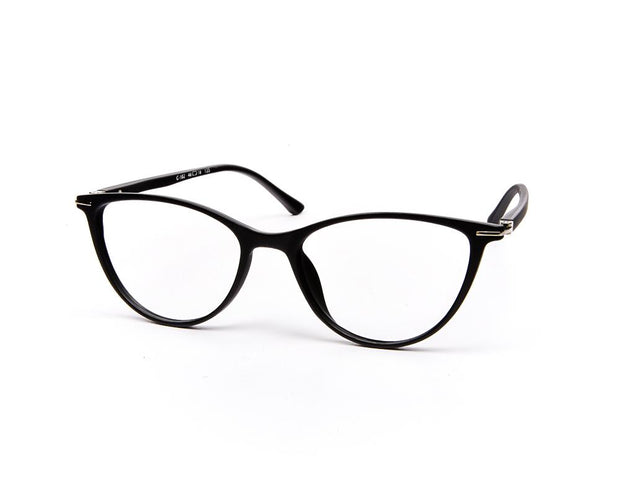 Specsmakers - Unisex Cateye Full Frame - Black Matt BLACK - COC102 - (LENSES INCLUDED)*