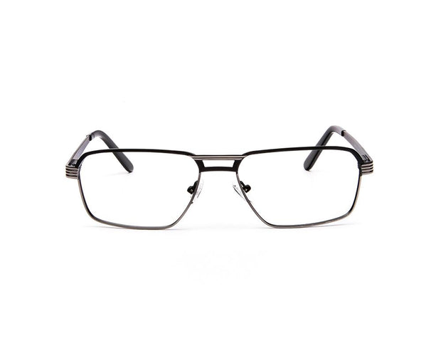 SPECSMAKERS - UNISEX DB RECTANGLE FULL FRAME - BLACK MATT Grey Metallic - ANF30633