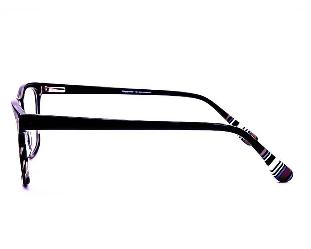 Square Grey Tortise with BLACK ACETATE Full Frame AMI5004 - Specsmakers