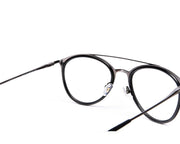Oval Black Shine WITH Grey Metallic Shell Frame SS6487 - (LENSES INCLUDED)*