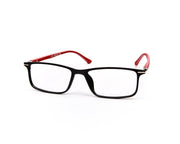Specsmakers - Unisex Rectangle Full Frame - Black Matt Red - COC101 - (LENSES INCLUDED)*