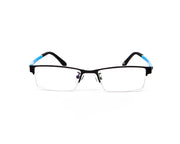 Specsmakers - Unisex Rectangle Half Frame - Black Matt Blue - PEC88324 - (LENSES INCLUDED)*