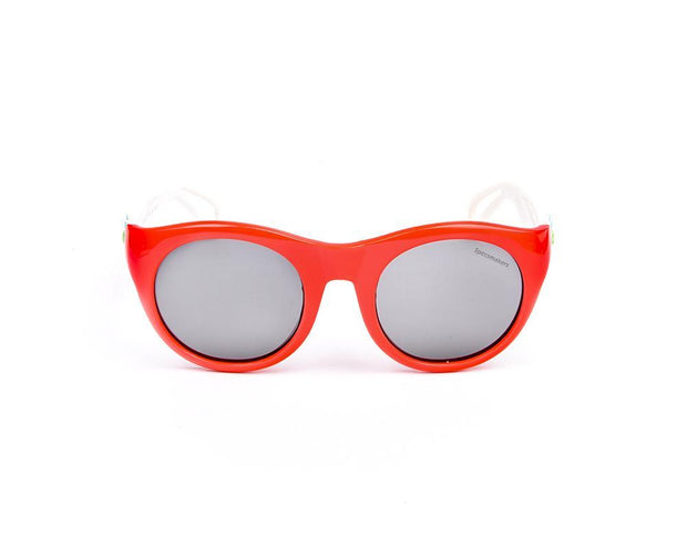 Round Red Shine WITH WHITE SUNGLASS KIDS AMK836